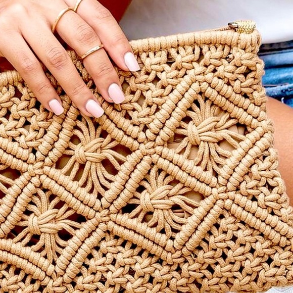 Boho Macrame Clutch - Picture 4 of 5